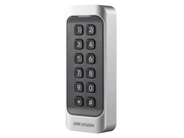 Все HikVision DS-K1107AMK Считыватель Mifare карт с механической клавиатурой видеонаблюдения в магазине Vidos Group