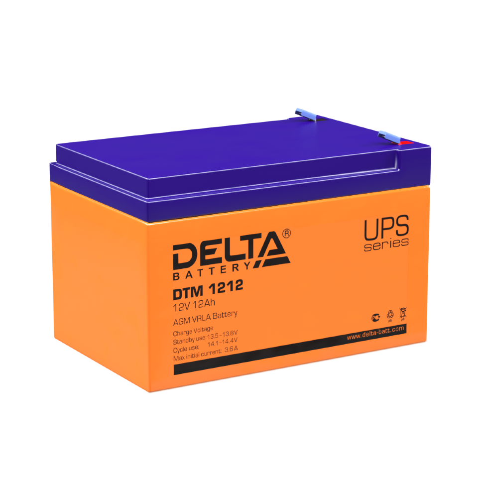 Все АКБ Delta DTM 1212 Аккумулятор герметичный свинцово-кислотный видеонаблюдения в магазине Vidos Group