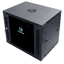 MR-TWC-9U-600/600-GD-BK Шкаф телекоммуникационный настенный 19" 9U 600x600, дверь стекло, цвет черны